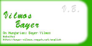 vilmos bayer business card